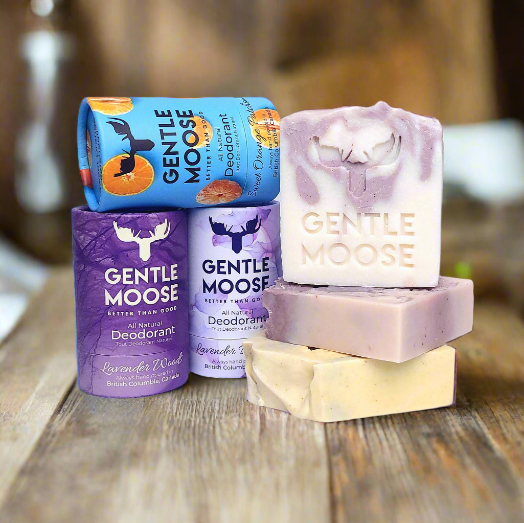Gentle Moose 3 plus 3 Natural Deodorant and Natural Soap made in Canada
