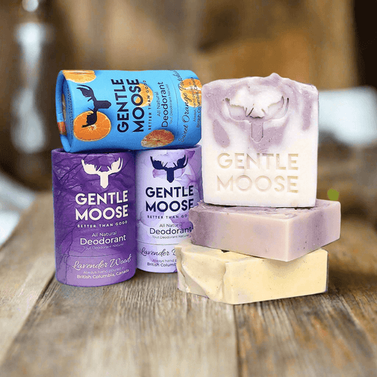 Gentle Moose 3 plus 3 Natural Deodorant and Natural Soap made in Canada
