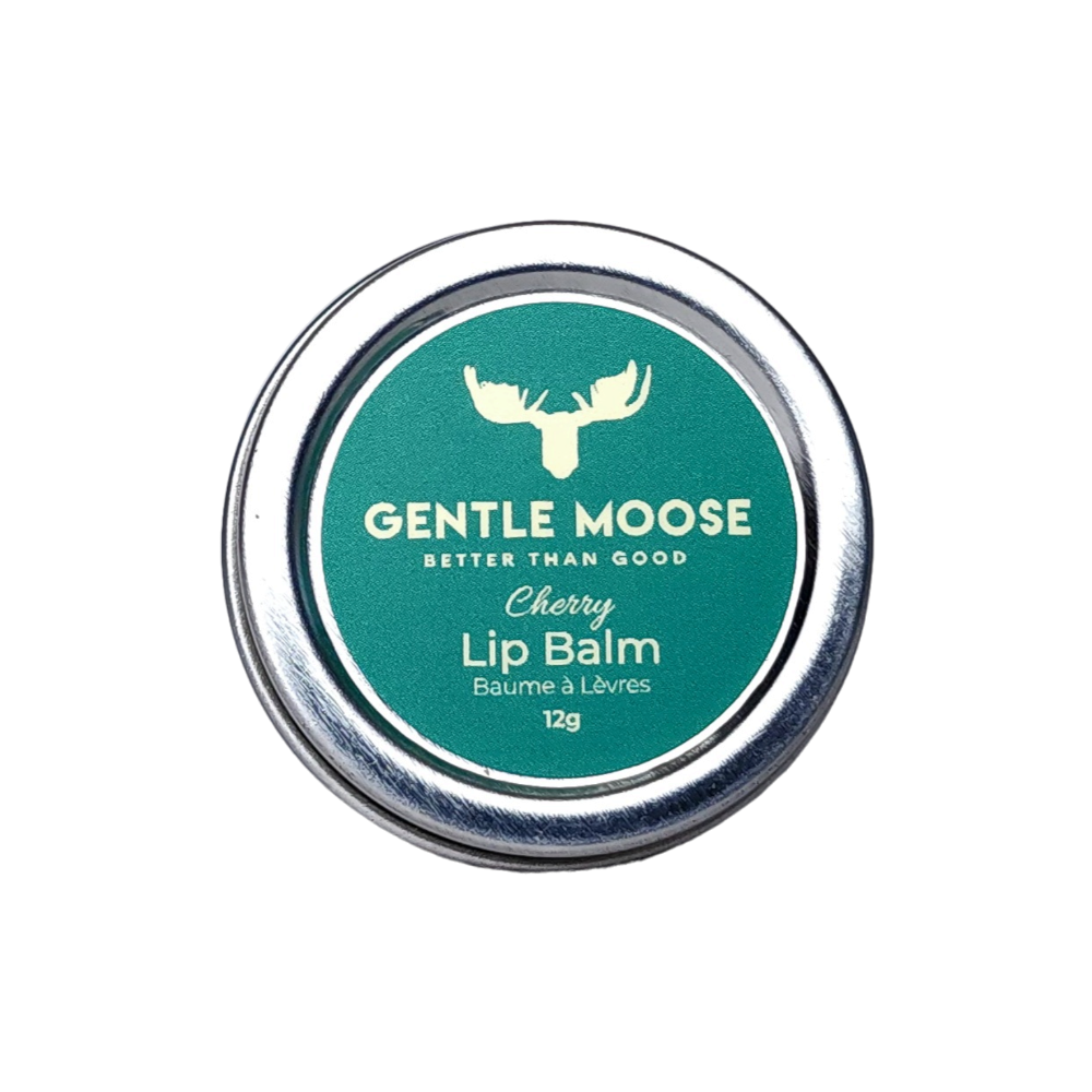 Gentle Moose Natural Skincare Lip Balm Made in Canada Cherry Flavour