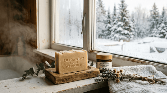 Natural tallow-based bar soap for dry skin in Canada
