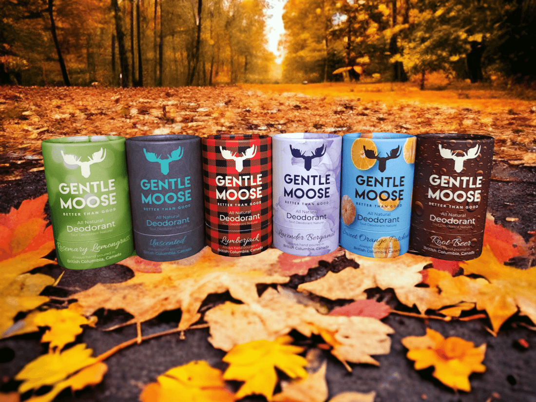 Gentle Moose baking soda free natural deodorant made in Canada with magnesium hydroxide