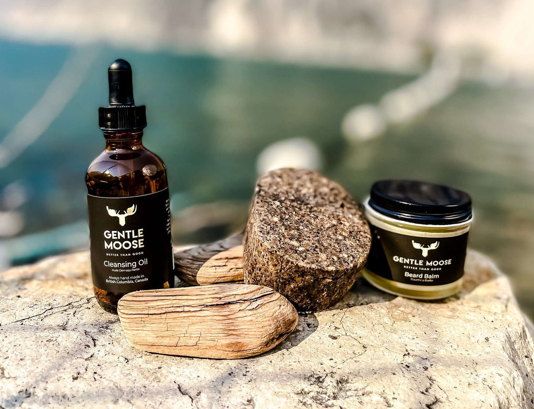 Gentle Moose Natural Men's Skincare Cleansing Oil Beard Oil Made in Canada