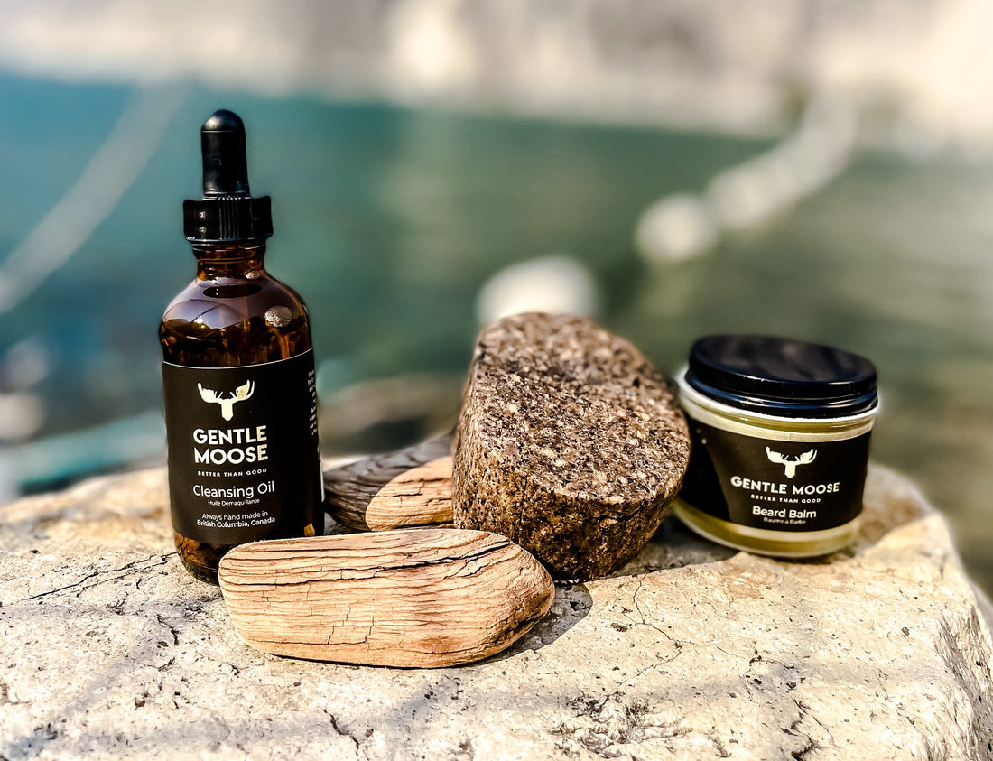 Gentle Moose Natural Men's Skincare Cleansing Oil Beard Oil Made in Canada