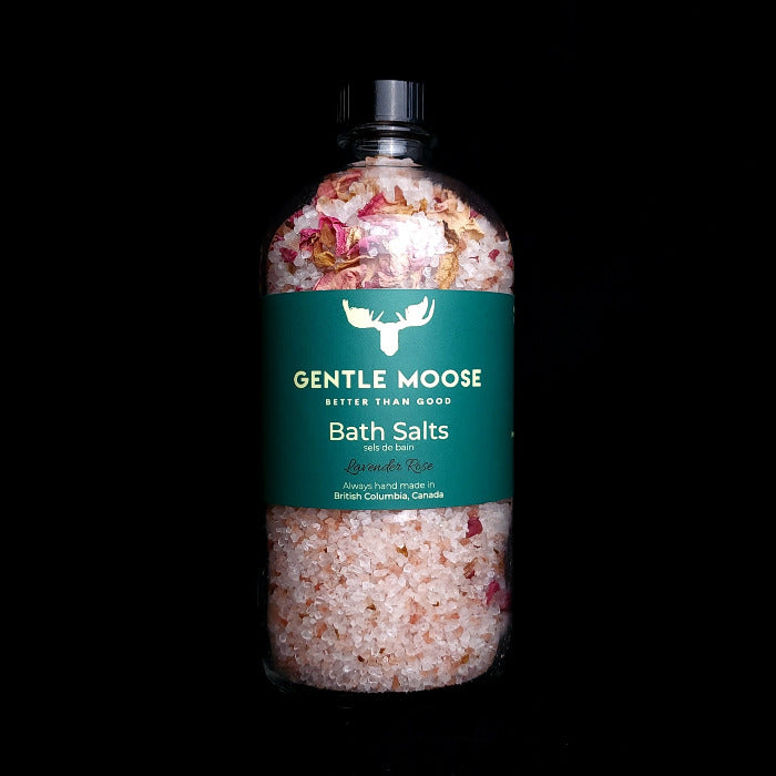 Gentle Moose Natural Skincare Lavender Rose Bath Salts made in Canada