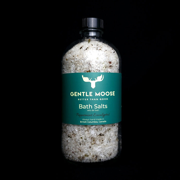 Gentle Moose Natural Skincare Peppermint Eucalyptus Bath Salts made in Canada