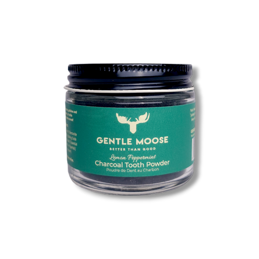 Gentle Moose Skincare Natural Activated Charcoal Tooth Powder made in Canada