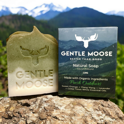 Gentle Moose Natural Fresh Oitdoors Soap with organic ingredients made in Canada