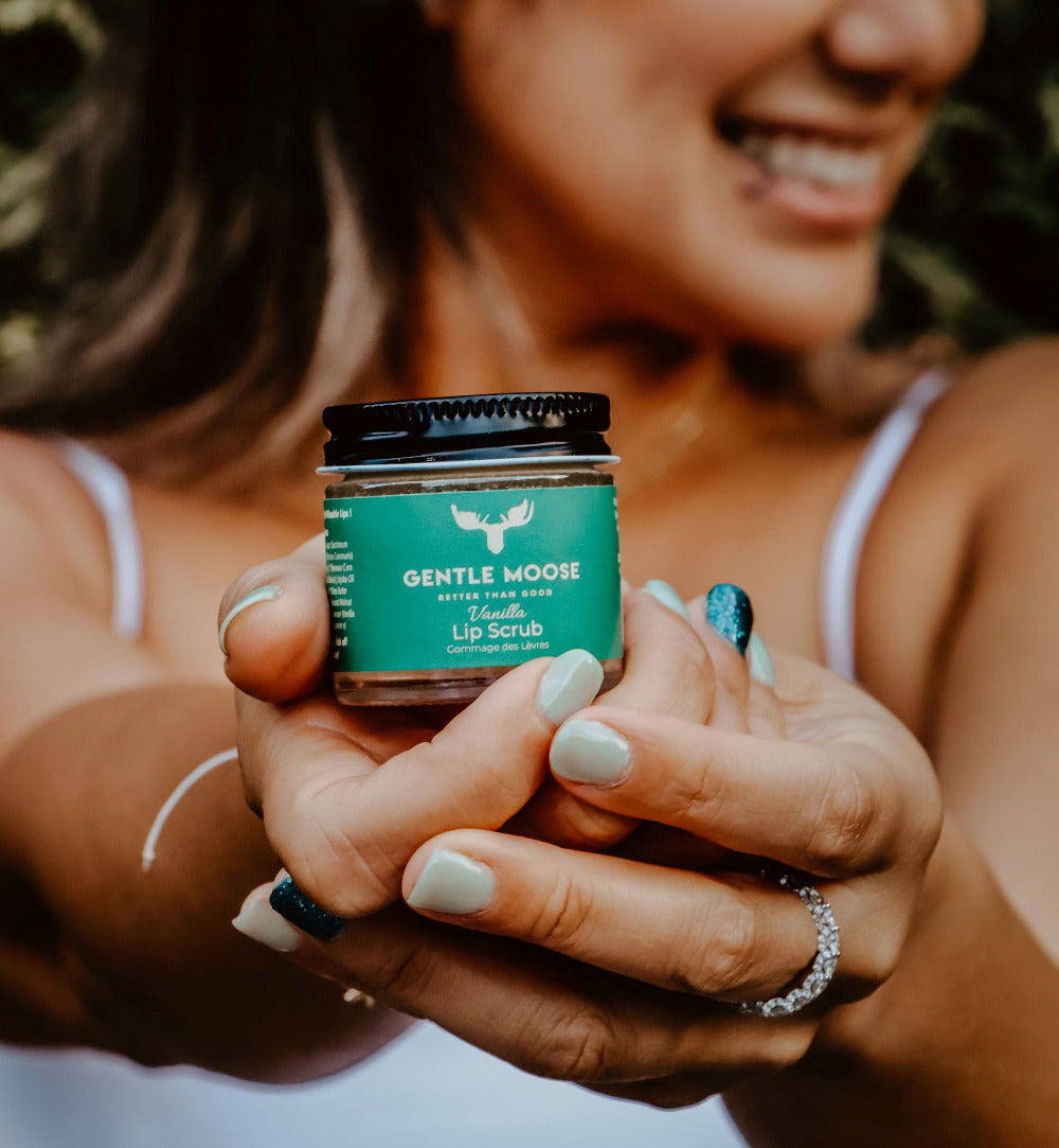 Gentle Moose Skincare Natural Vanilla Lip Scrub made in Canada