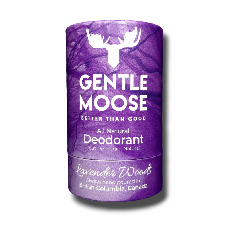Gentle Moose Natural Skincare Aluminum and Baking Soda Free Deodorant Lavender Woods Made in Canada
