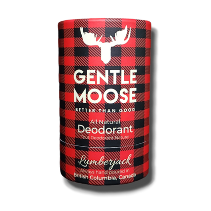Gentle Moose Skincare Natural Deodorant Aluminum and Baking Soda Free Lumberjack Cedar Patchouli made in Canada