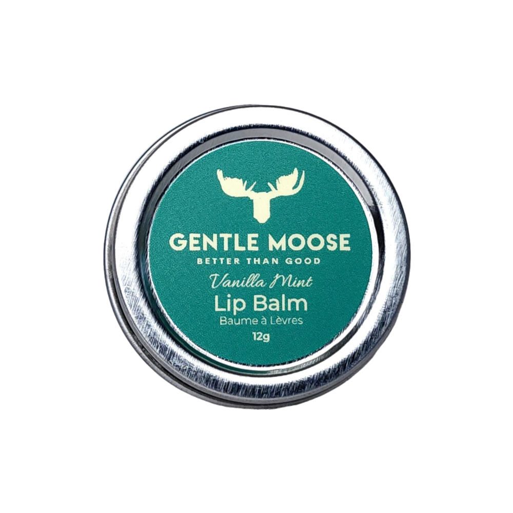Gentle Moose Natural Skincare Lip Balm Made in Canada Vanilla Mint Flavour