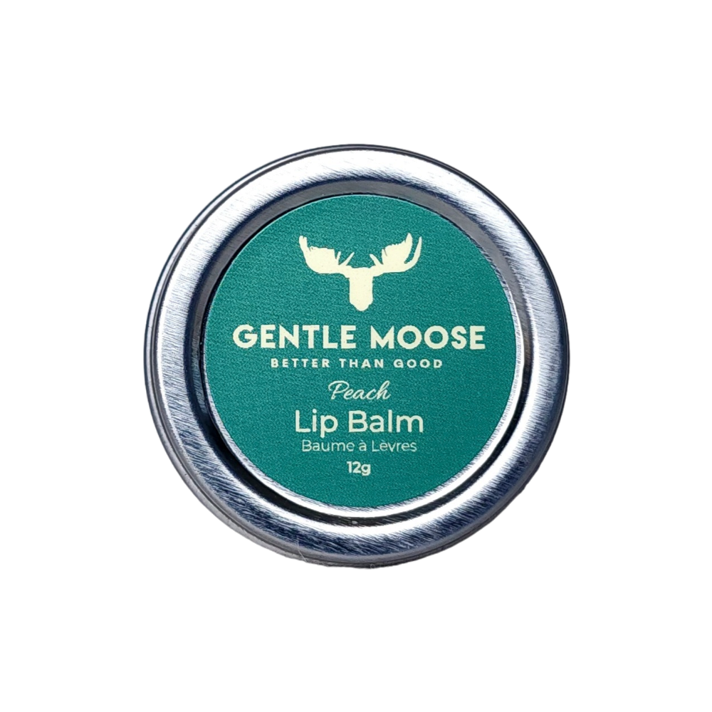 Gentle Moose Natural Skincare Lip Balm Made in Canada Peach Flavour