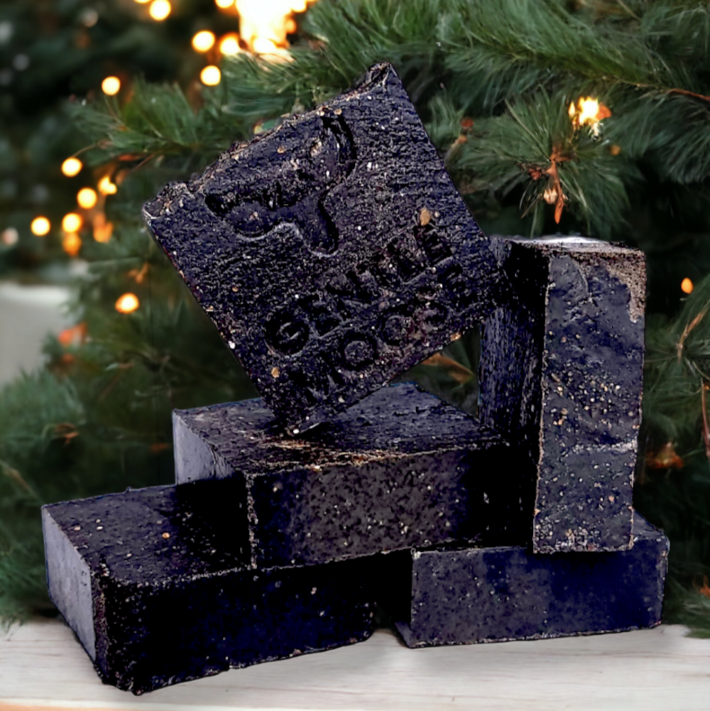 Gentle Moose Natural Skincare African Black Soap with lavender made in Canada