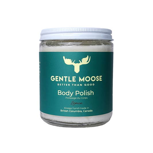 Gentle Moose Skincare Natural Body Polish Sugar Scrub Lemon Scent 