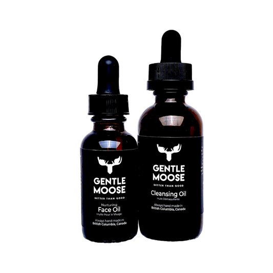 Gentle Moose Skincare Natural Face Oil and Cleansing Oil made in canada