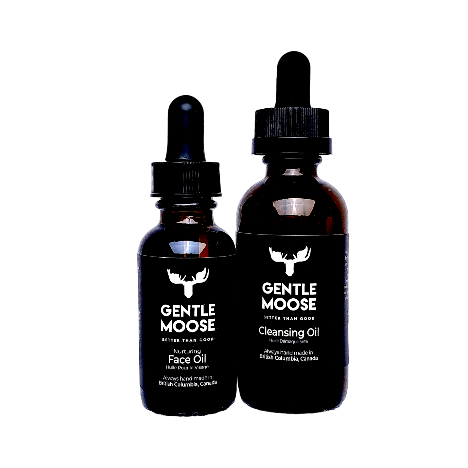Gentle Moose Skincare Natural Face Oil and Cleansing Oil made in canada