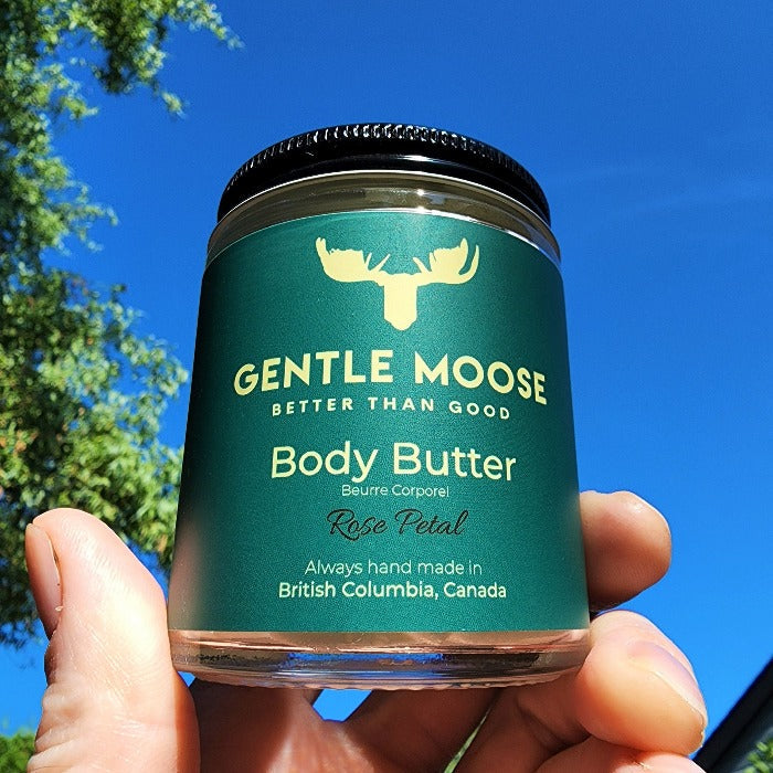 Gentle Moose Skincare Natural Rose Petal Body Butter made in Canada