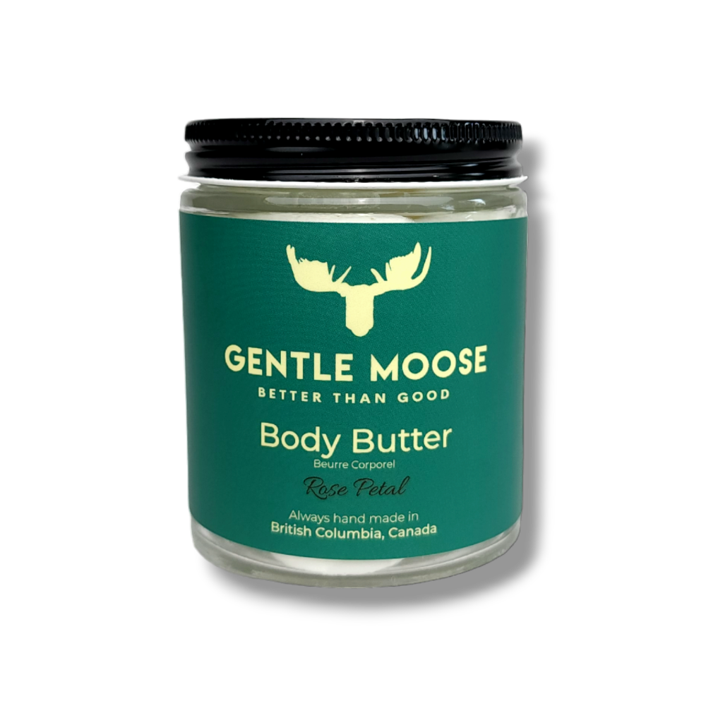 Gentle Moose Skincare Natural Rose Petal Body Butter made in Canada