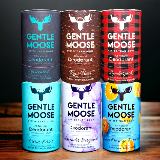 Gentle moose all natural deodorant six pack made in Canada