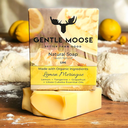 Gentle Moose Natural lemon meringue Soap with organic ingredients made in Canada