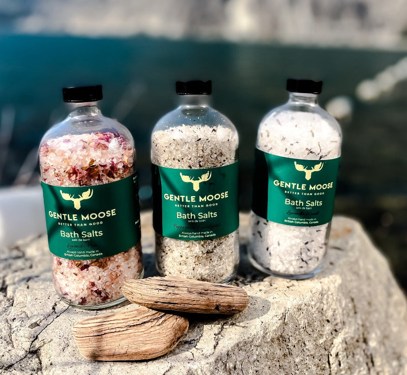 Gentell Moose Skincare Bath Salts made in Canada